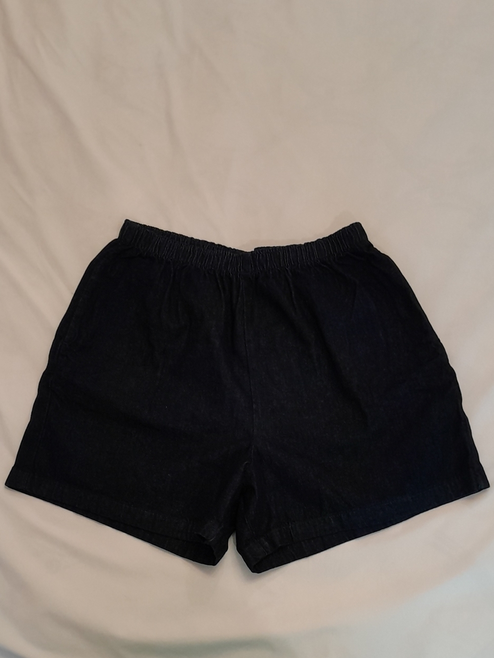 Dark Wash Denim Women's Elastic-Waist Shorts, 18